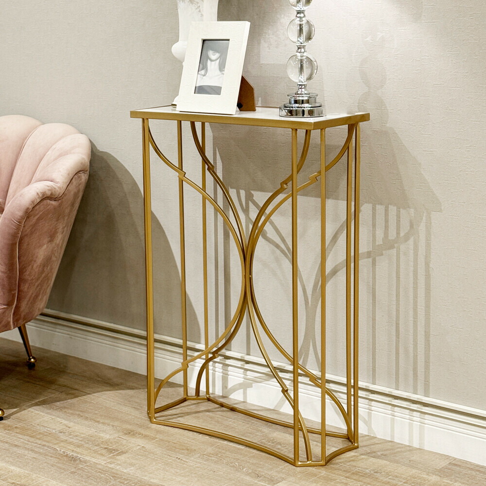 楽天市場】天板大理石 コンソールテーブルアイアン コンソール サイド