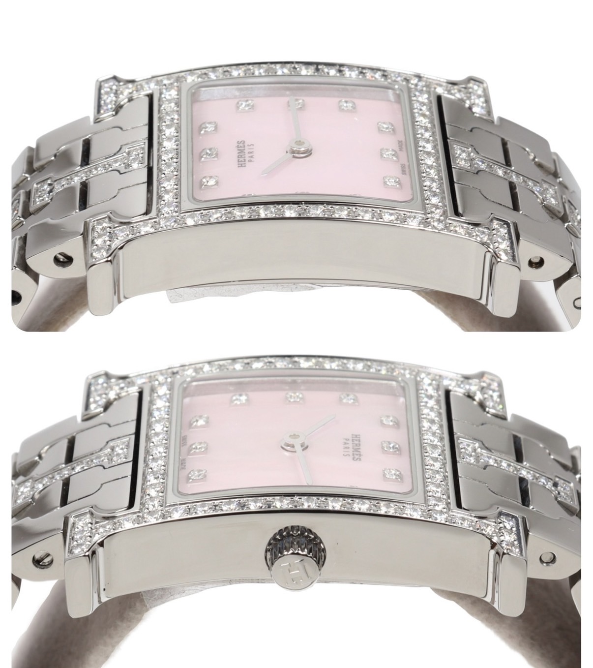 楽天市場】HERMES エルメス Hウォッチ HH1.230 ダイヤベゼル