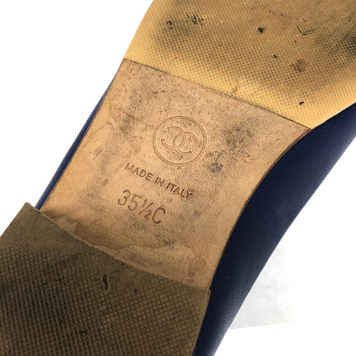 楽天市場】CHANEL シャネル バレエシューズ 35 1/2C G02819 ゴールド