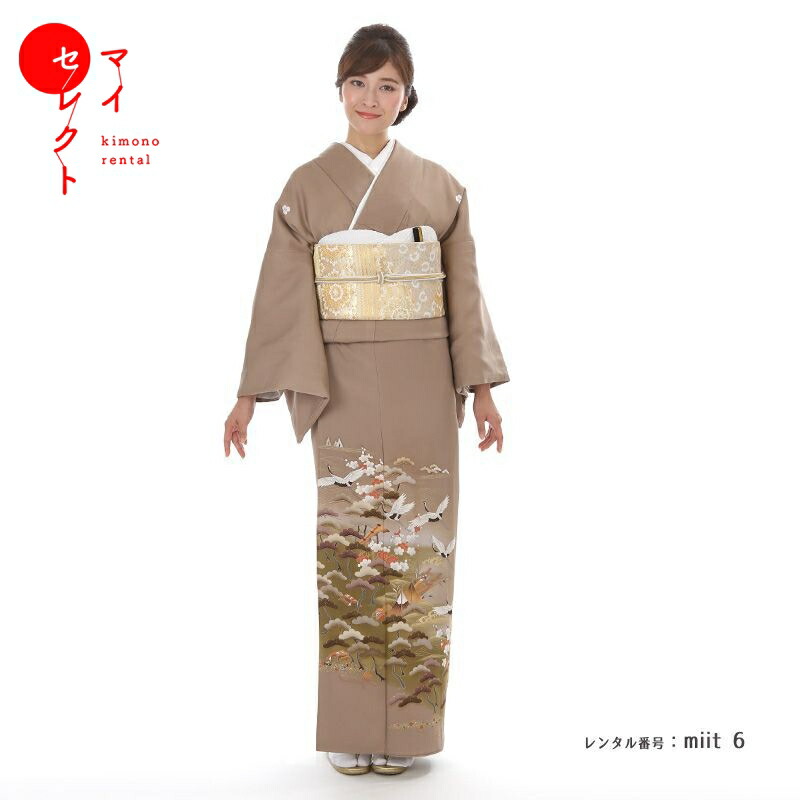 楽天市場】【レンタル】 色留袖 対応身長148cm-158cm miit_6 306号 茶