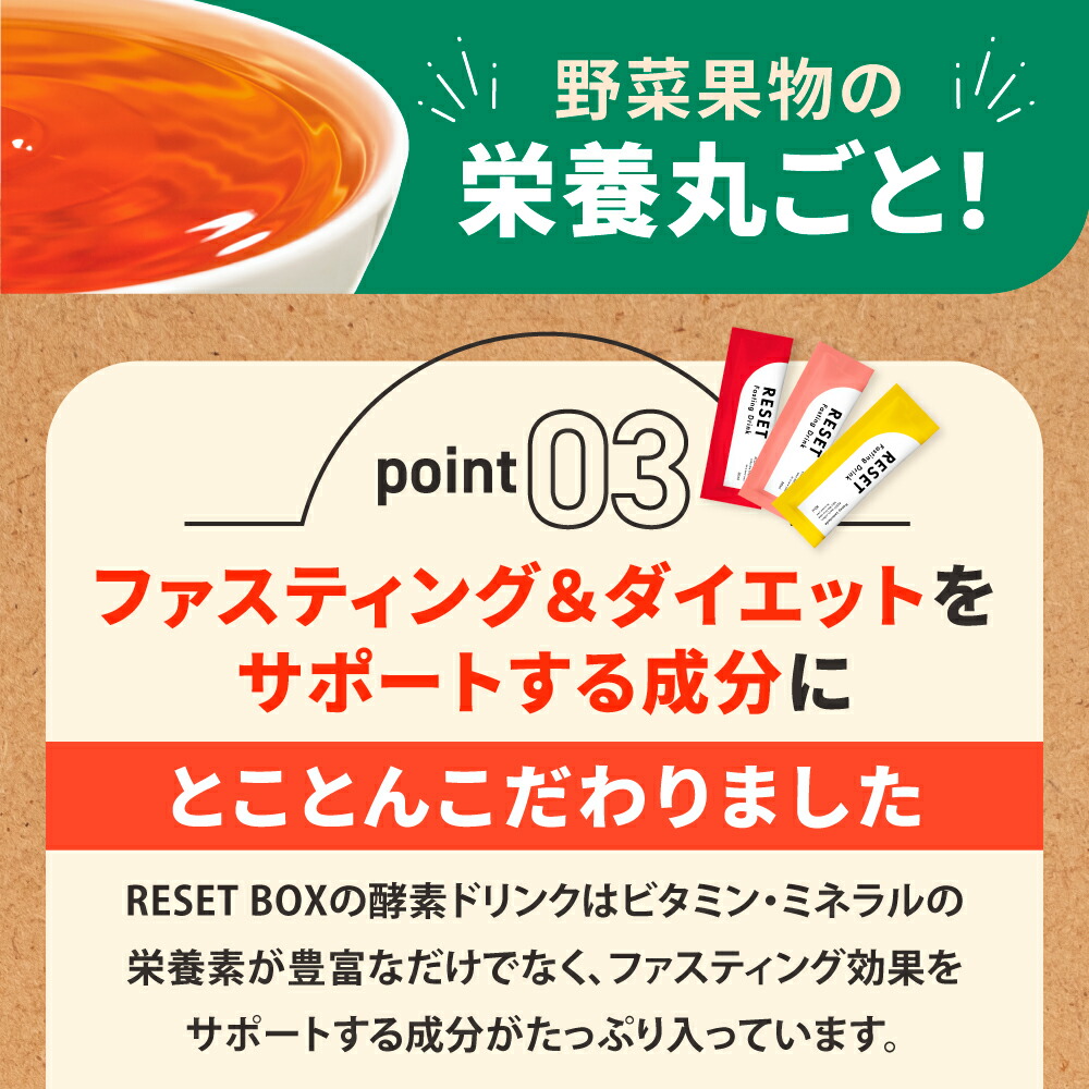楽天市場】【人気 3種類の味】RESET PETIT FAS BOX 酵素ドリンク 無