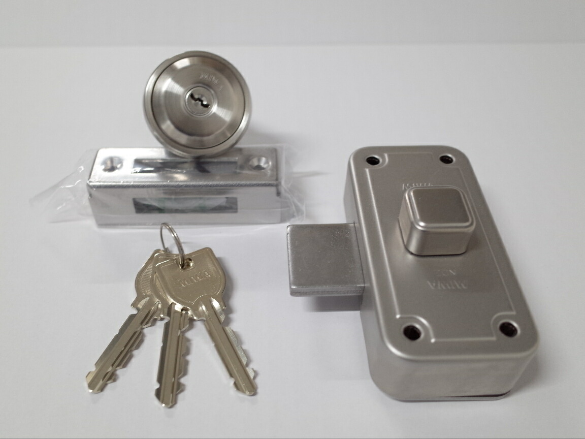 楽天市場】ミワロックU9-NDZ-1面付補助錠厚扉（42～50ミリ）用ステン色