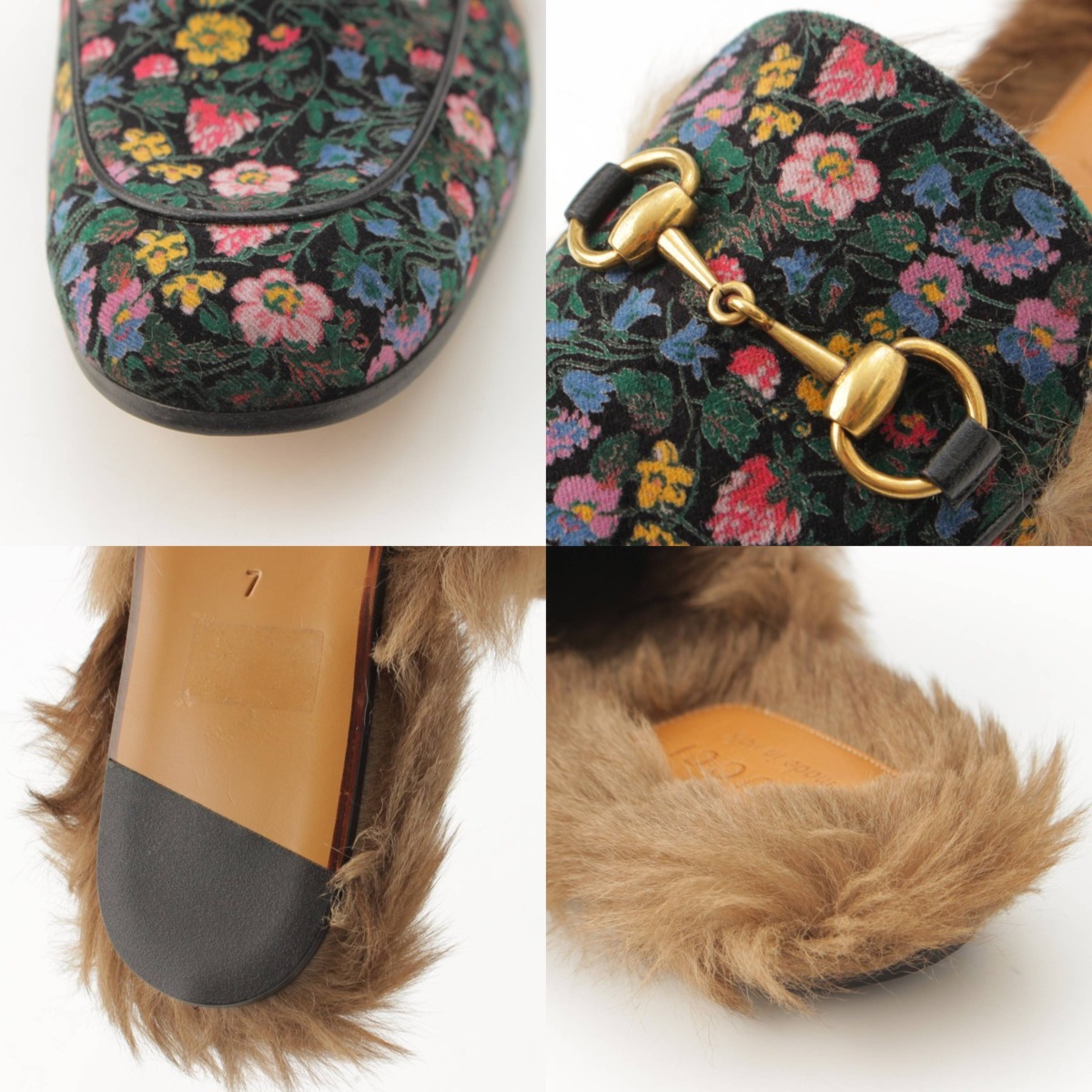 楽天市場】【グッチ】Gucci プリンスタウン ホースビット 花柄 ベロア