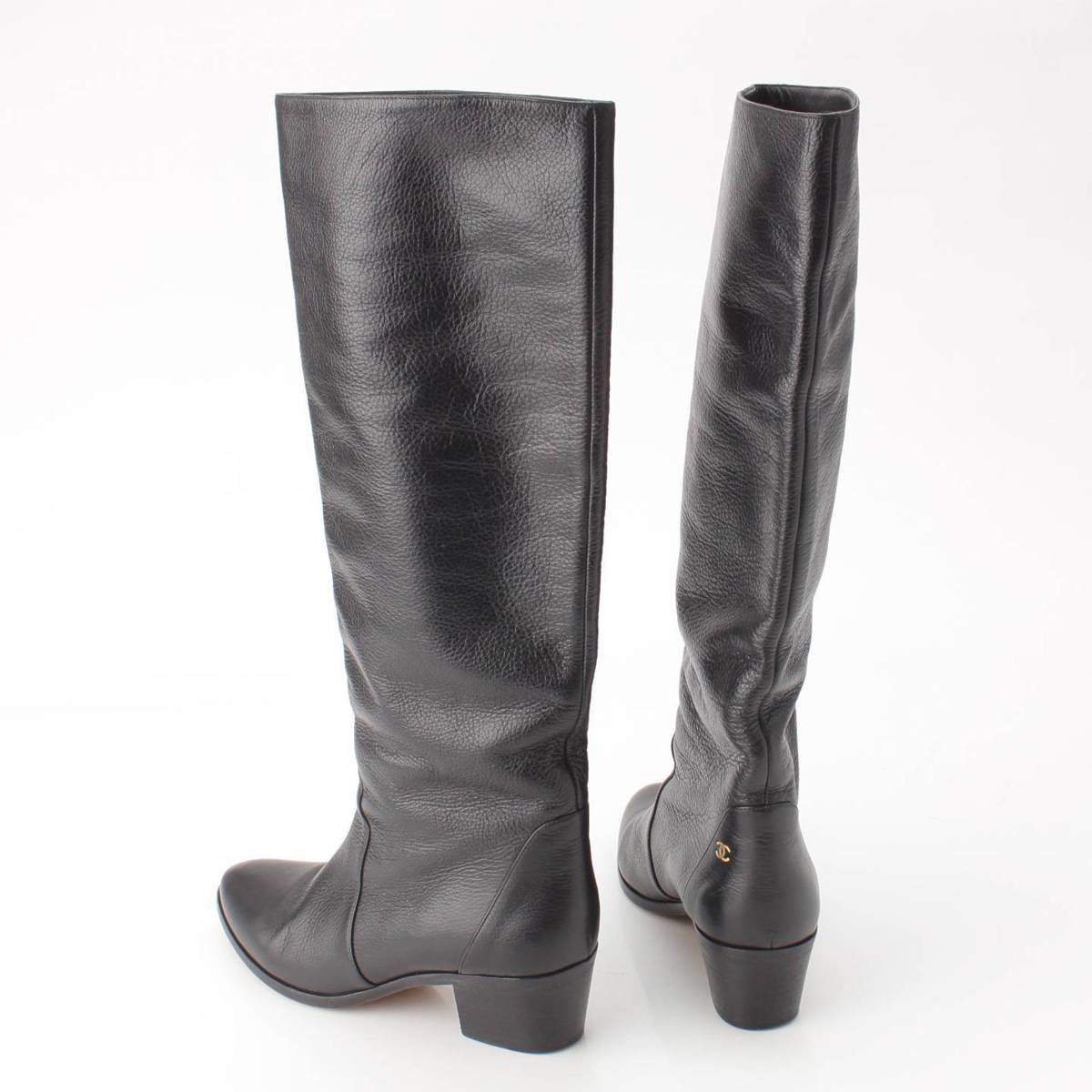 楽天市場】【シャネル】Chanel ココマーク レザー ロングブーツ G30180