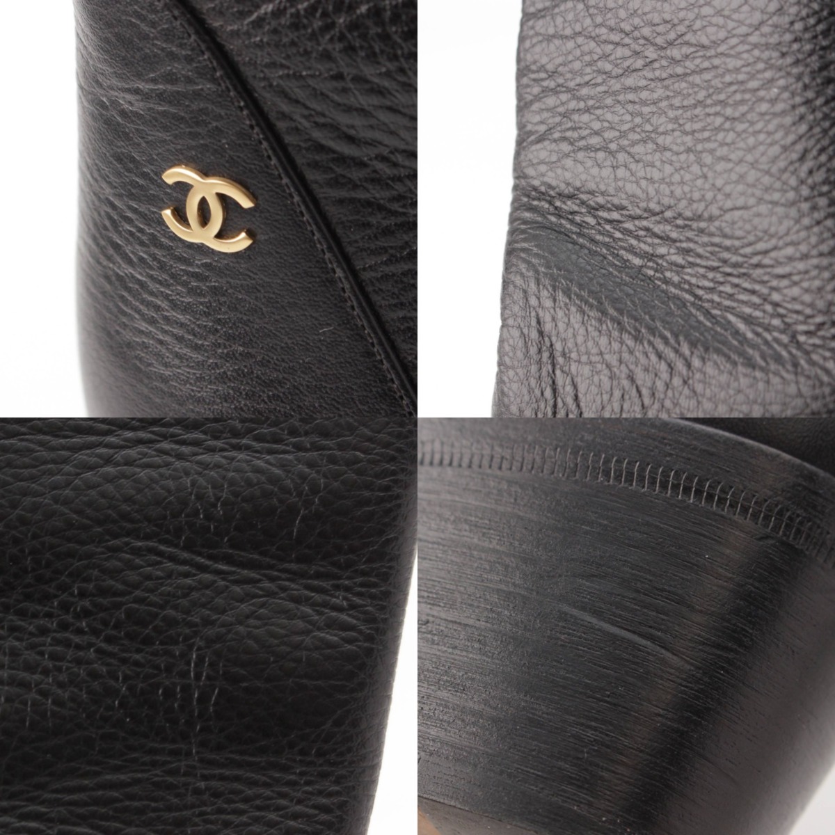 楽天市場】【シャネル】Chanel ココマーク レザー ロングブーツ G30180