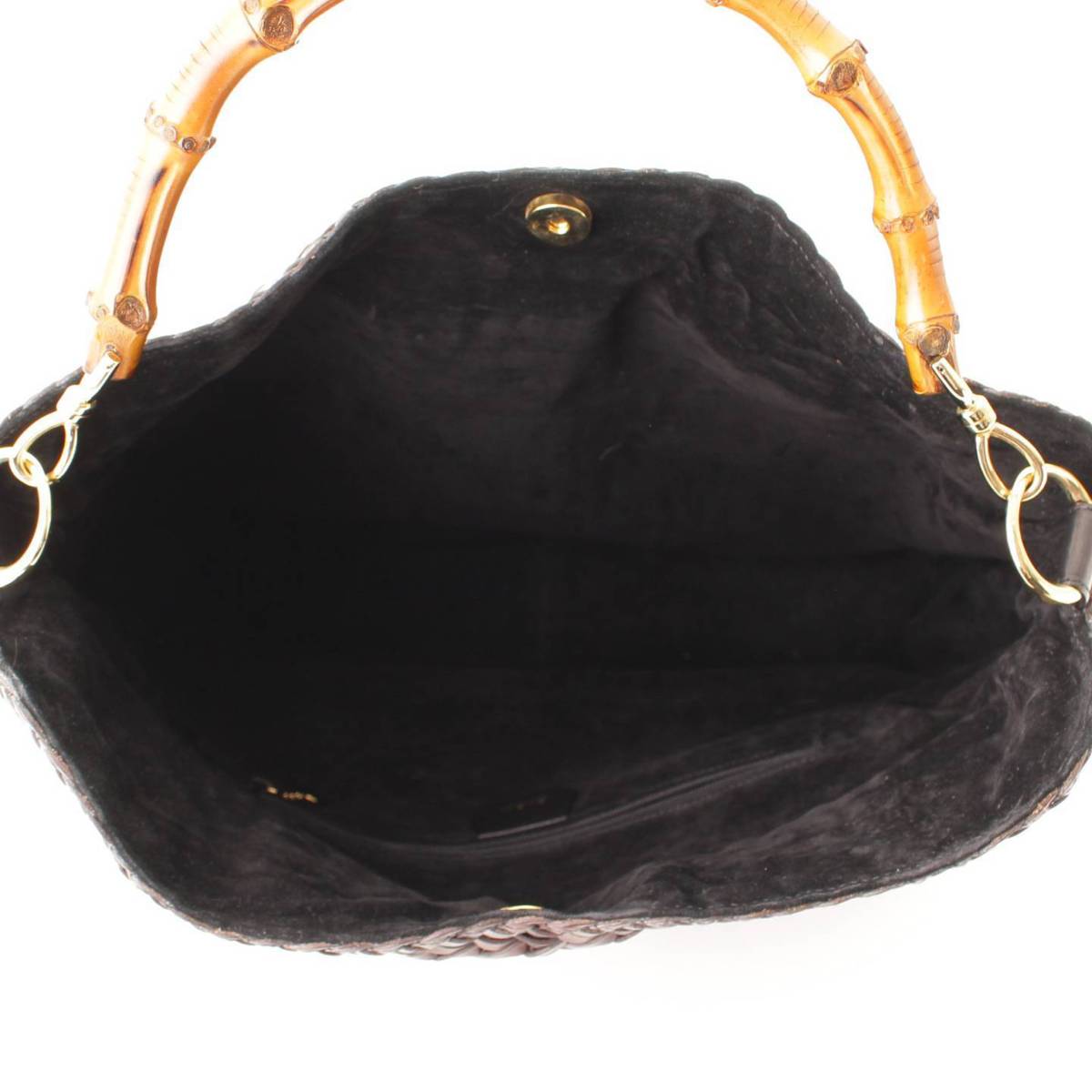 楽天市場】【グッチ】Gucci バンブー 編み込み レザー ハンドバッグ