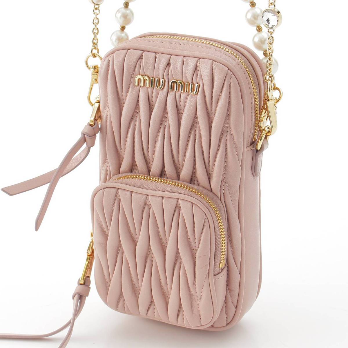 楽天市場】【ミュウミュウ】Miu Miu マテラッセ ロゴ パールチェーン