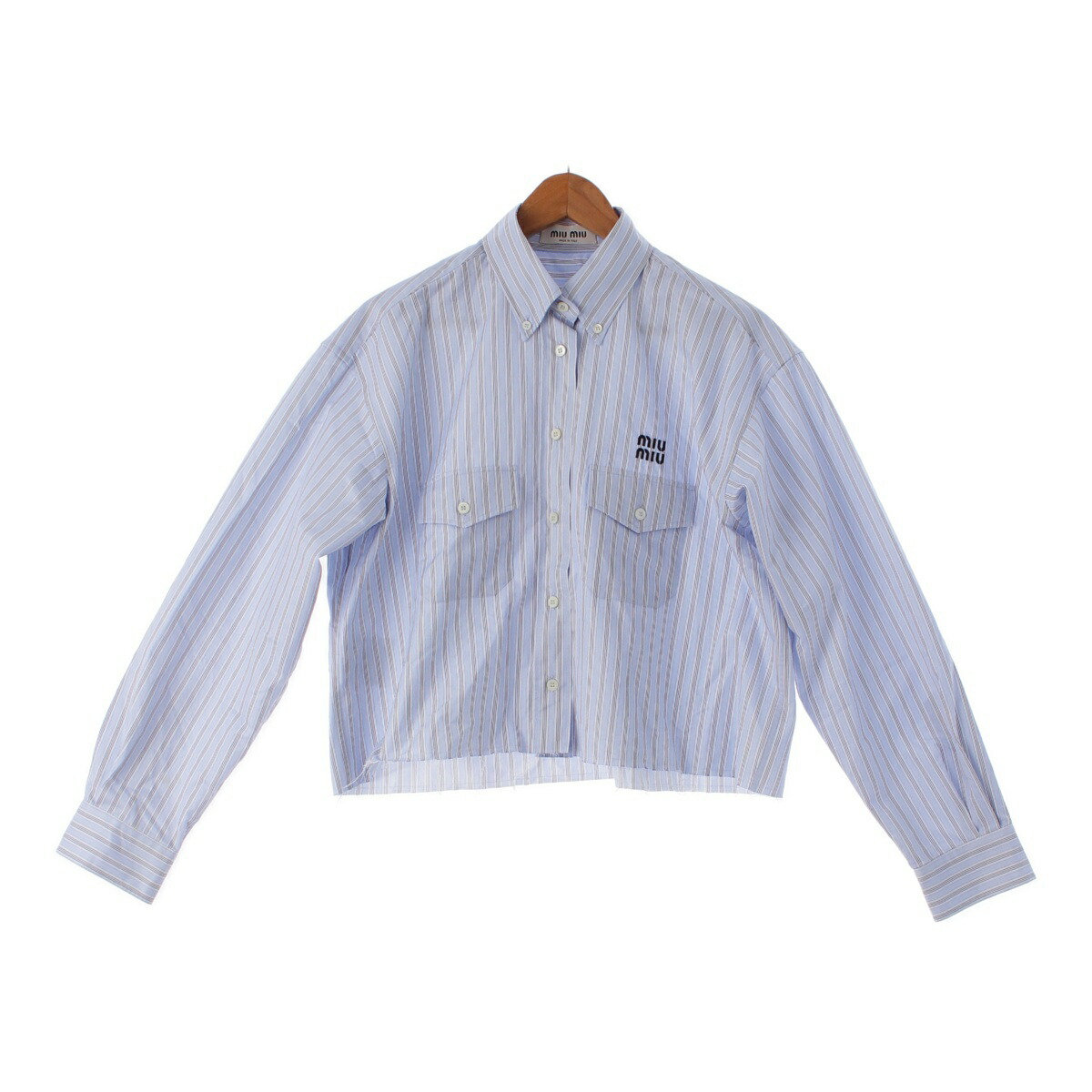 楽天市場】ミュウミュウ MIUMIU 23年 コットンポプリン ストライプ