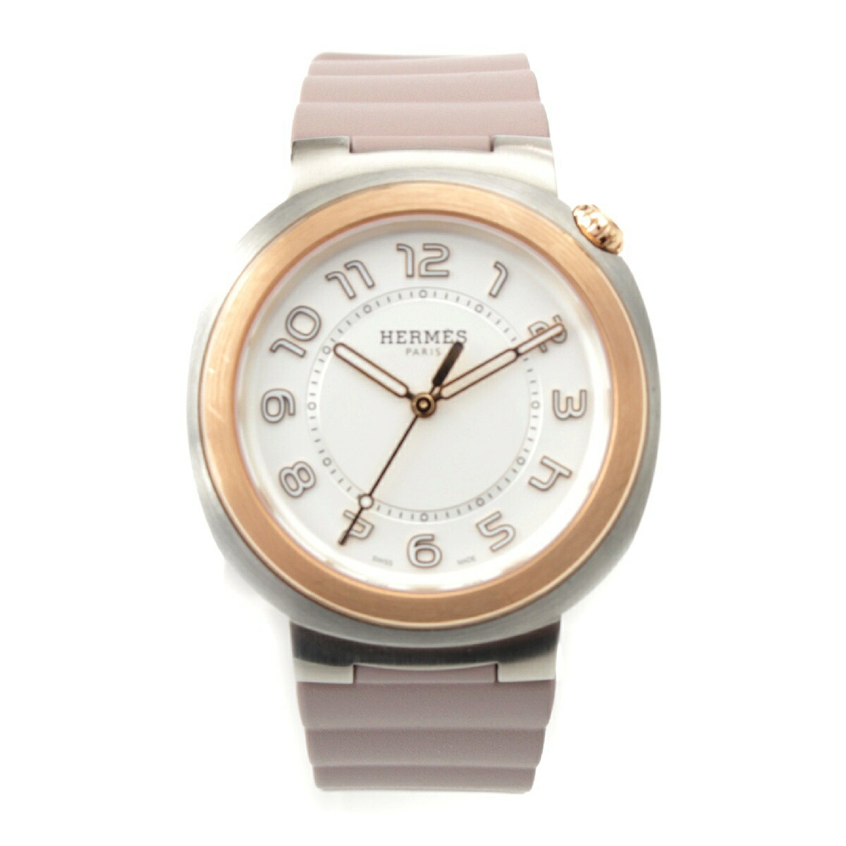 楽天市場】エルメス HERMES カットGM 腕時計 自動巻き シルバー文字盤