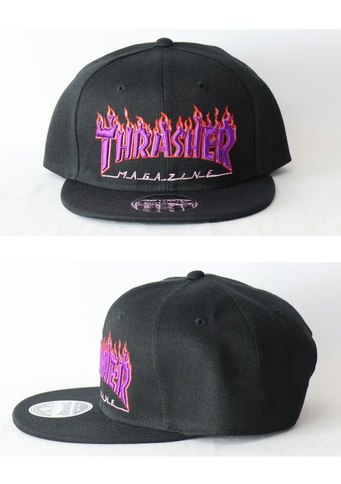 楽天市場】THRASHER スラッシャー フレイムロゴ刺繍 キャップ 帽子
