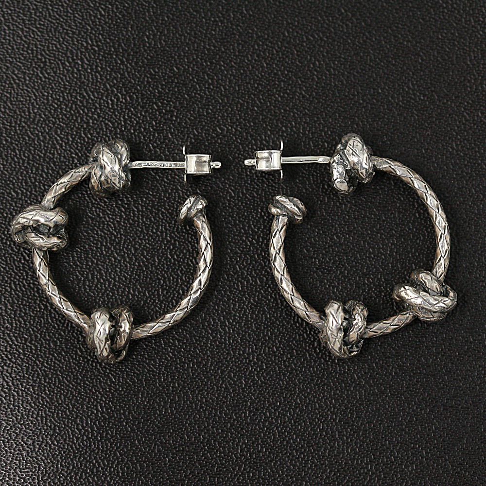 楽天市場】ボッテガヴェネタ イントレチャート ノットフープピアス