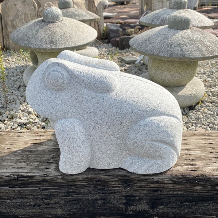 楽天市場】御影石 カエル（大）かえる 蛙 置物 置き物 玄関