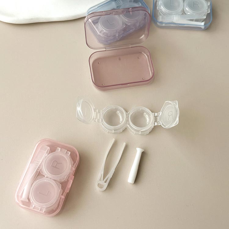 楽天市場】クリアカラーコンタクトレンズケース 10個セット コンタクト