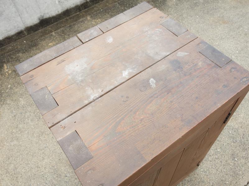 楽天市場】【中古】K▽木製 金庫 道具箱 古い家具 木箱 鍵付き □大型