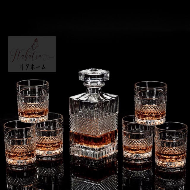 楽天市場】A006167高級デカンタとグラスセット ガラス食器 ウイスキー