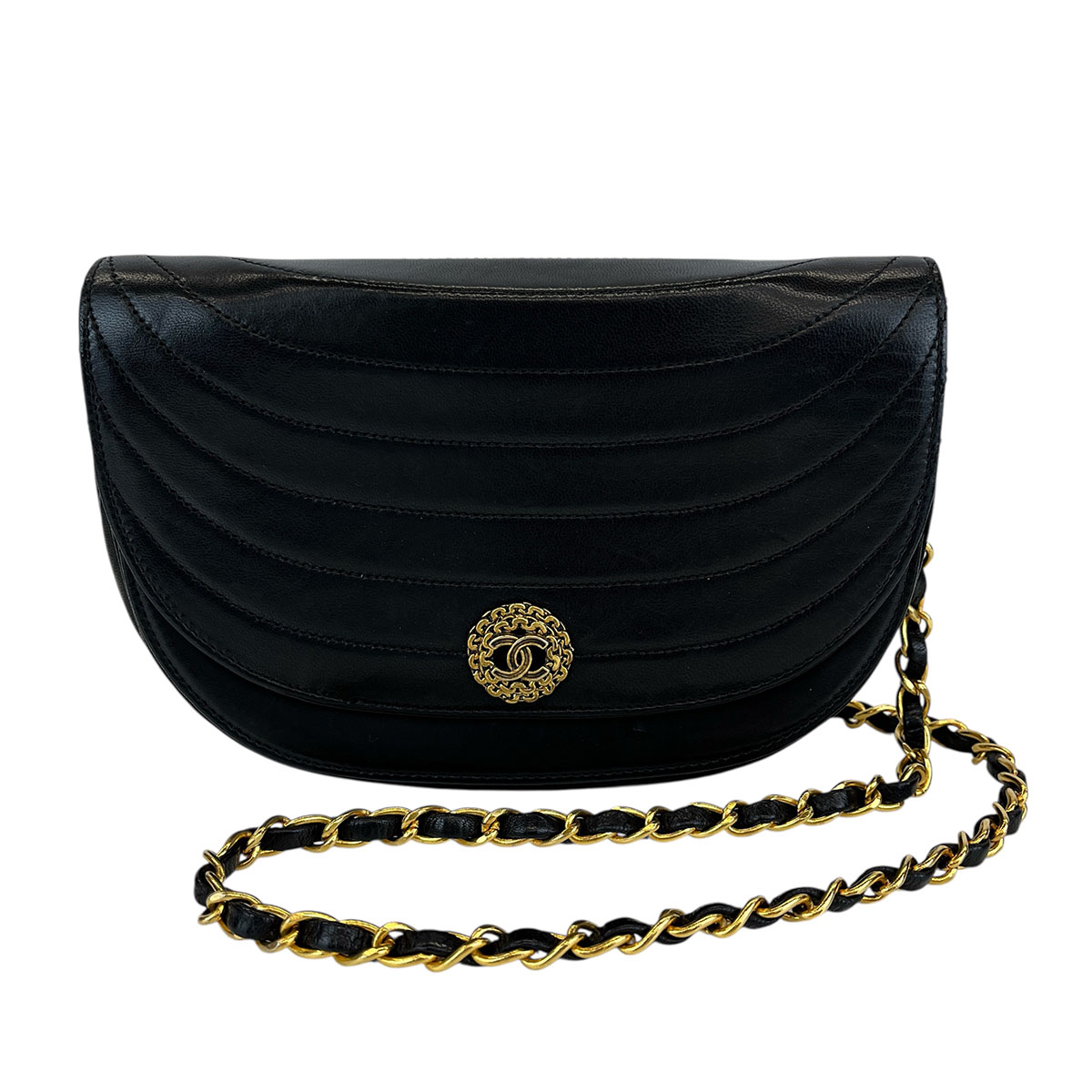 楽天市場】シャネル チェーンウォレット ハーフムーンの通販