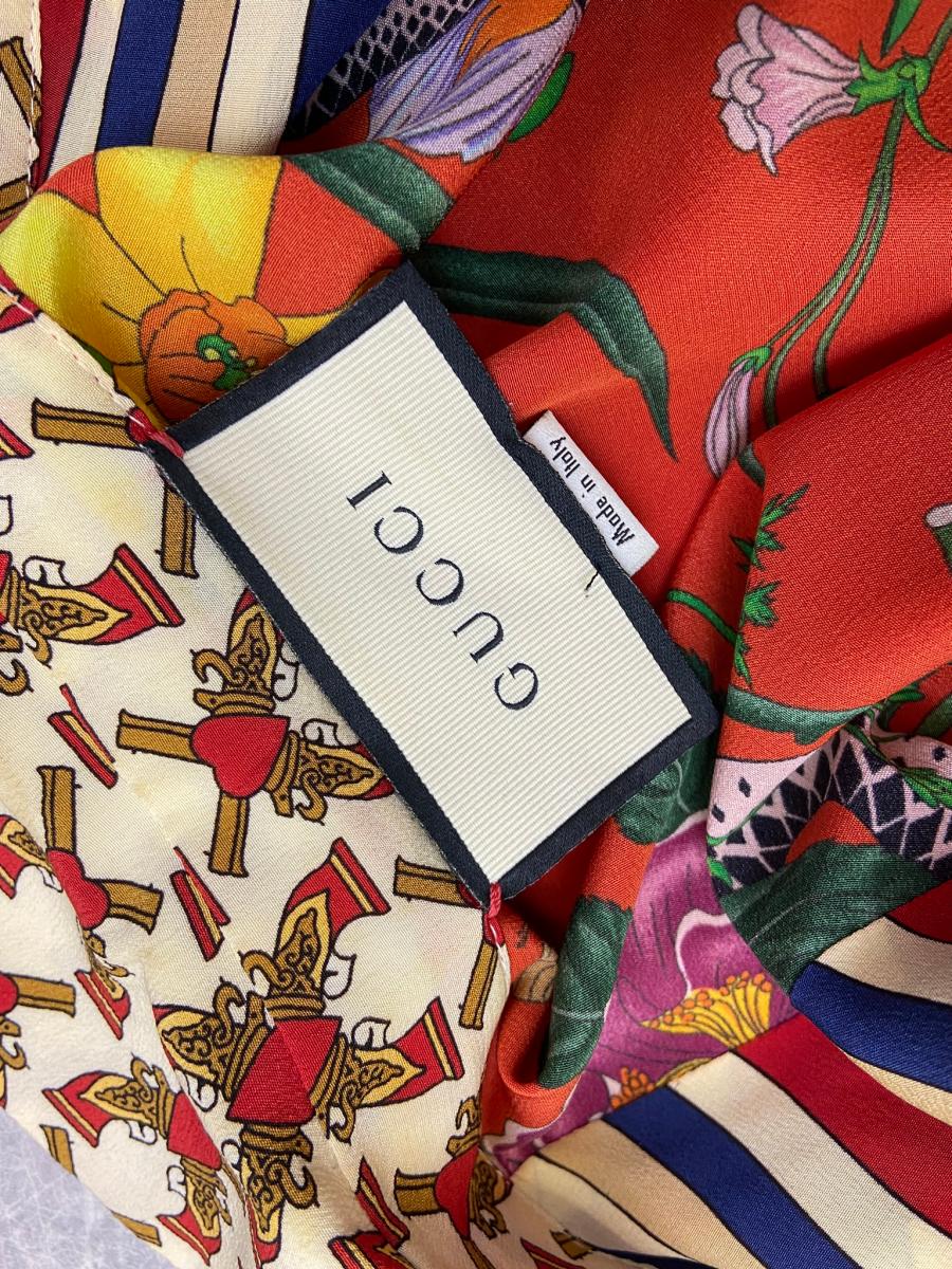 楽天市場】18AW GUCCI （グッチ） フラワー柄 シルク シャツ