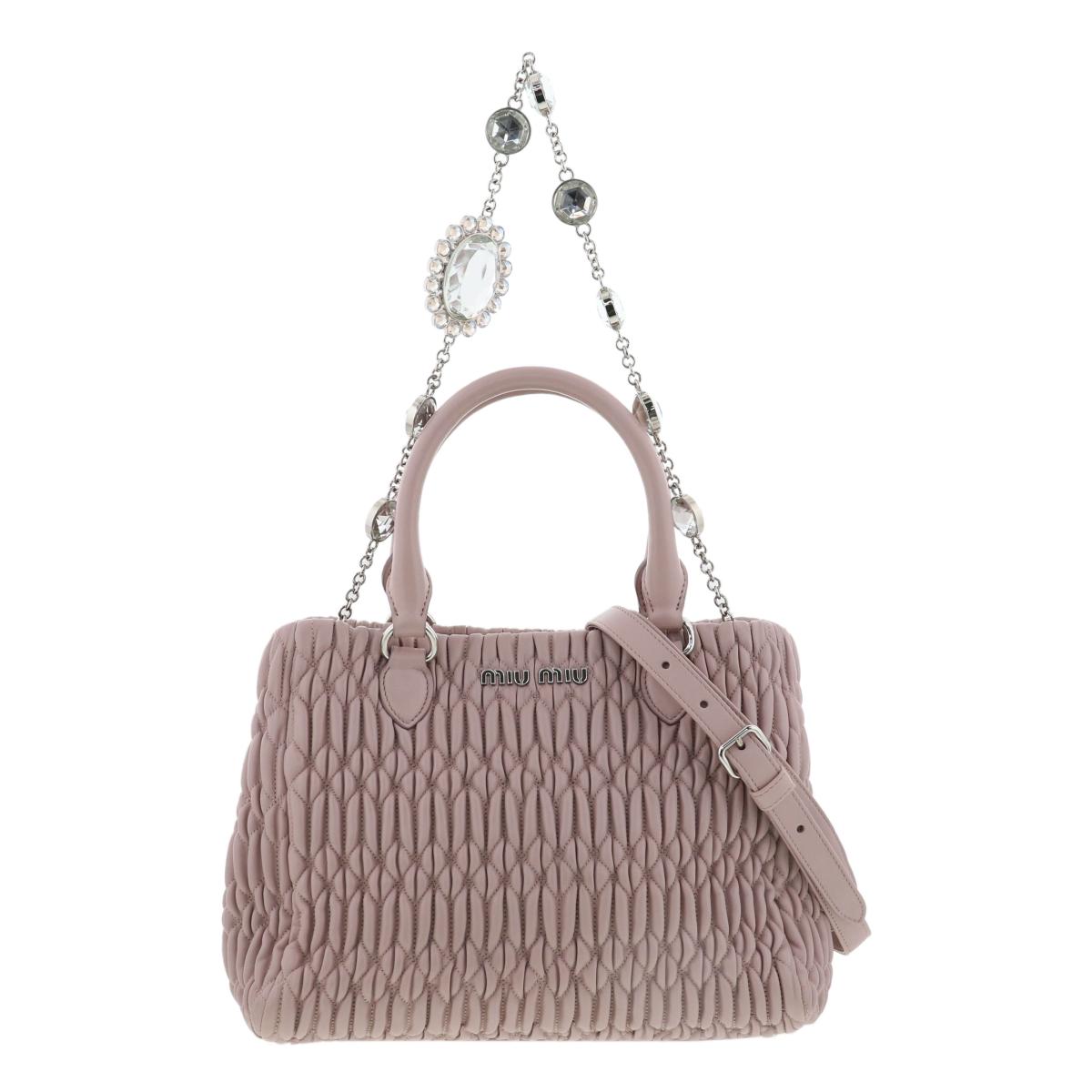 楽天市場】MIUMIU ミュウミュウ マテラッセ ナッパクリスタル 2WAY