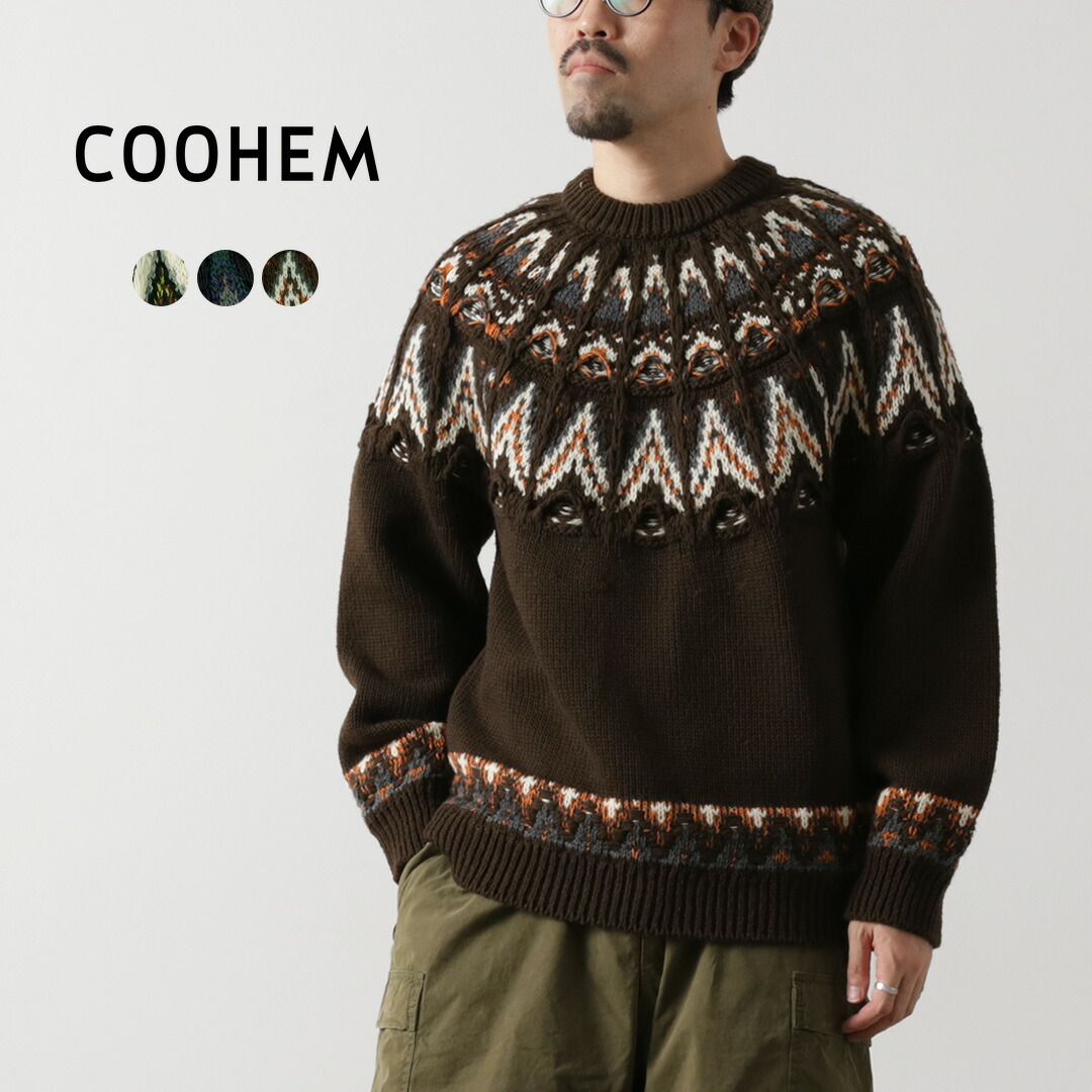 楽天市場】【30％OFF】COOHEM（コーヘン） 交編 ノルディック ニット