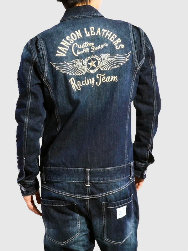 vanson バンソン つなぎ 刺繍 オールインワン XXL 羽 切替 2way vanson