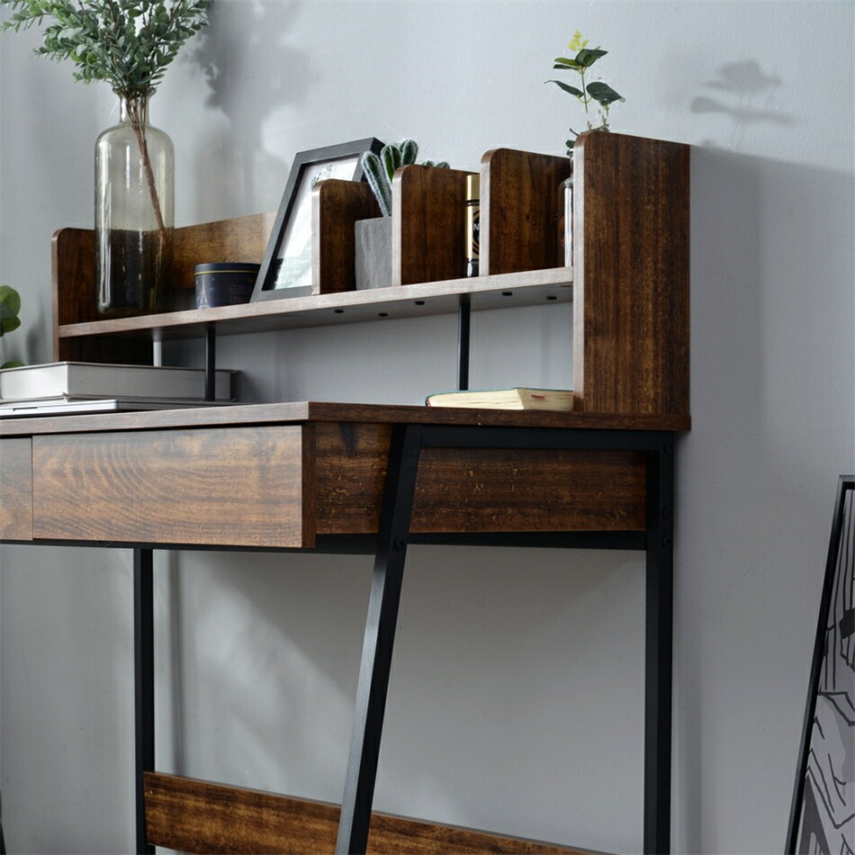 楽天市場】【人気商品】【ダークブラウン】パソコンデスク 引き出し