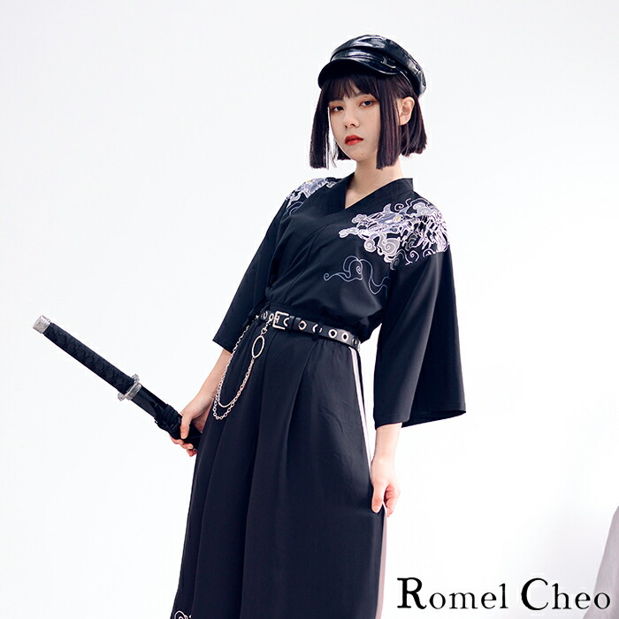 楽天市場】RomelCheo 妖怪 和風 シャツ 和柄 Tシャツ 和装 ブラウス