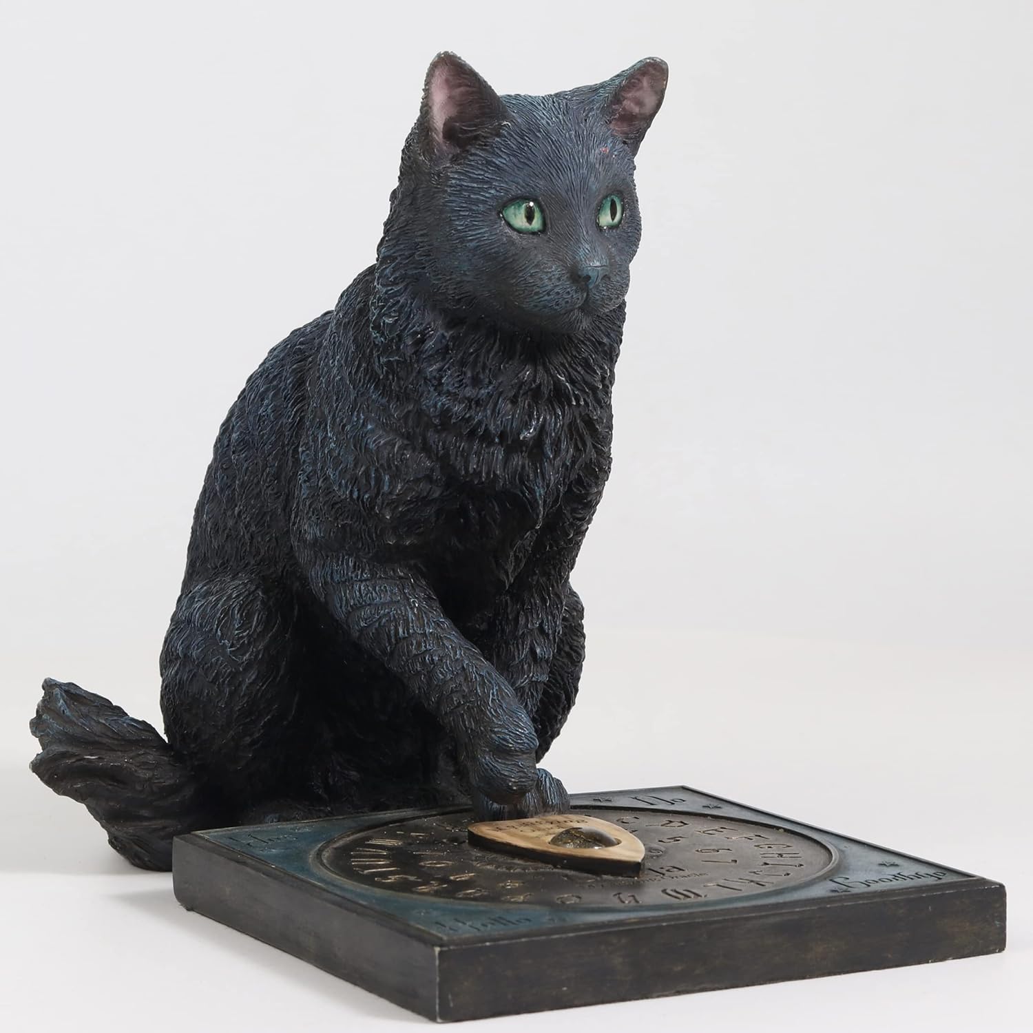 楽天市場】精霊板の前に座って「主の声」を待っている神秘的な黒猫彫像