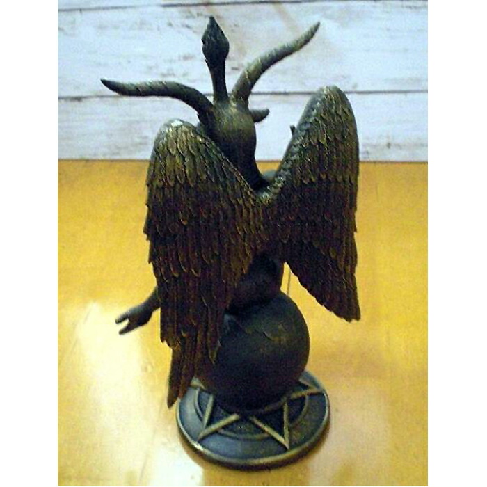 楽天市場】バフォメット像 オカルト悪魔崇拝 黙示録 彫像 サバトの牡