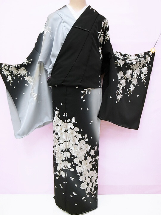 楽天市場】訪問着 手刺繍 正絹 豪華 桜 胡蝶蘭 フォーマル 結婚式 入学