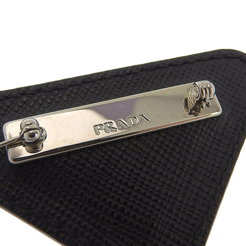 楽天市場】【中古】 プラダ PRADA ブローチ サフィアーノ ブラック 新