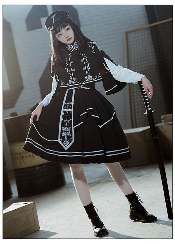 楽天市場】ミニロリ 軍服ロリータ ゴスロリ フルセット ゴシック