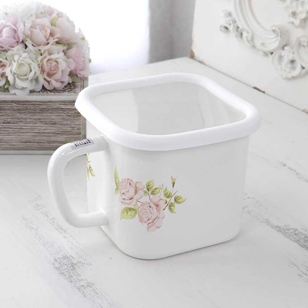 楽天市場】イマン マルチスクエアポット ホーロー 薔薇 ローズ 日本製