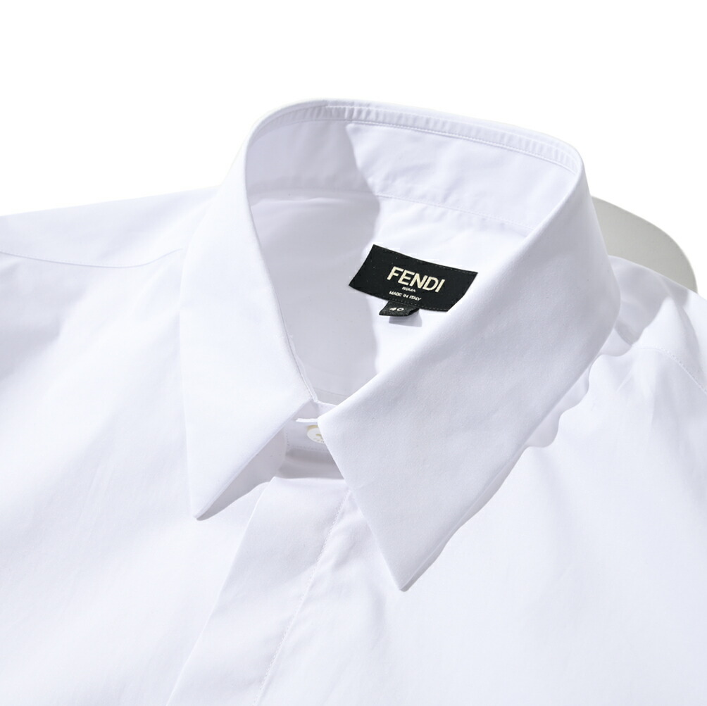 楽天市場】【クリアランス】 フェンディ FENDI ホワイトコットンシャツ