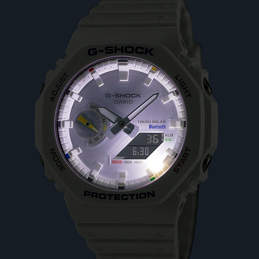 楽天市場】CASIO “G-SHOCK” GA-B2100FC-7AJF ホワイトマルチカラー
