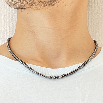 楽天市場】ヘマタイト 磁気ネックレス 4mm ヘマタイト 天然石