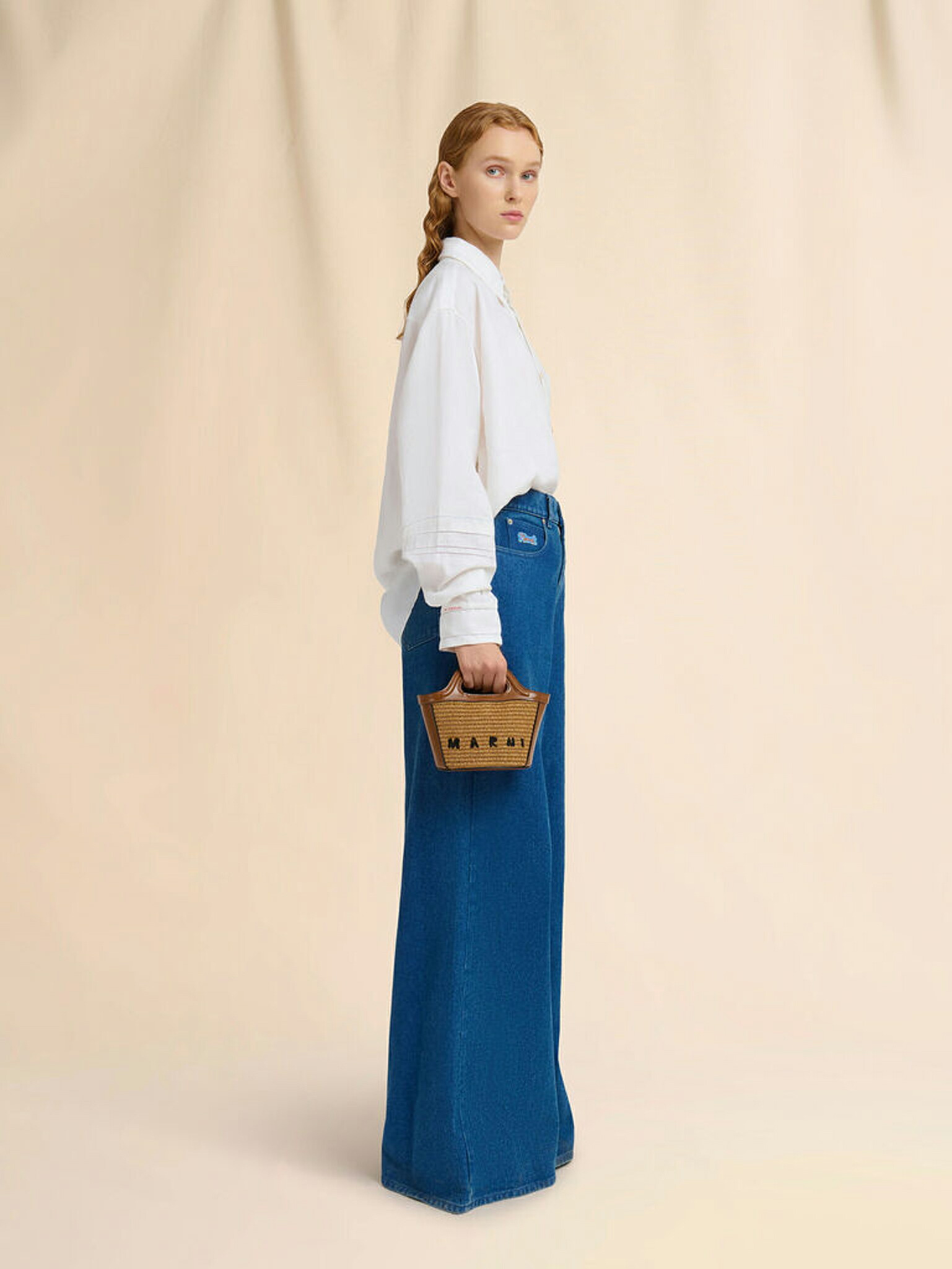 楽天市場】【定価125,400円(税込)】MARNI -マルニ- レザーとラフィアの