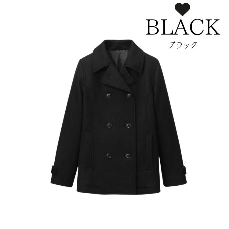 楽天市場】レディース ダッフルコート Pコート ブラック グレー