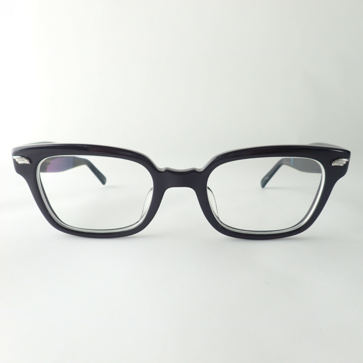楽天市場】白山眼鏡 DECO 度入りレンズ メガネフレーム ブラック【中古
