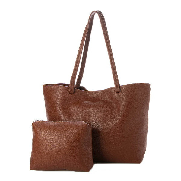 楽天市場】トートバッグ バッグ 肩掛け 大きい PUレザー A4 無地 鞄