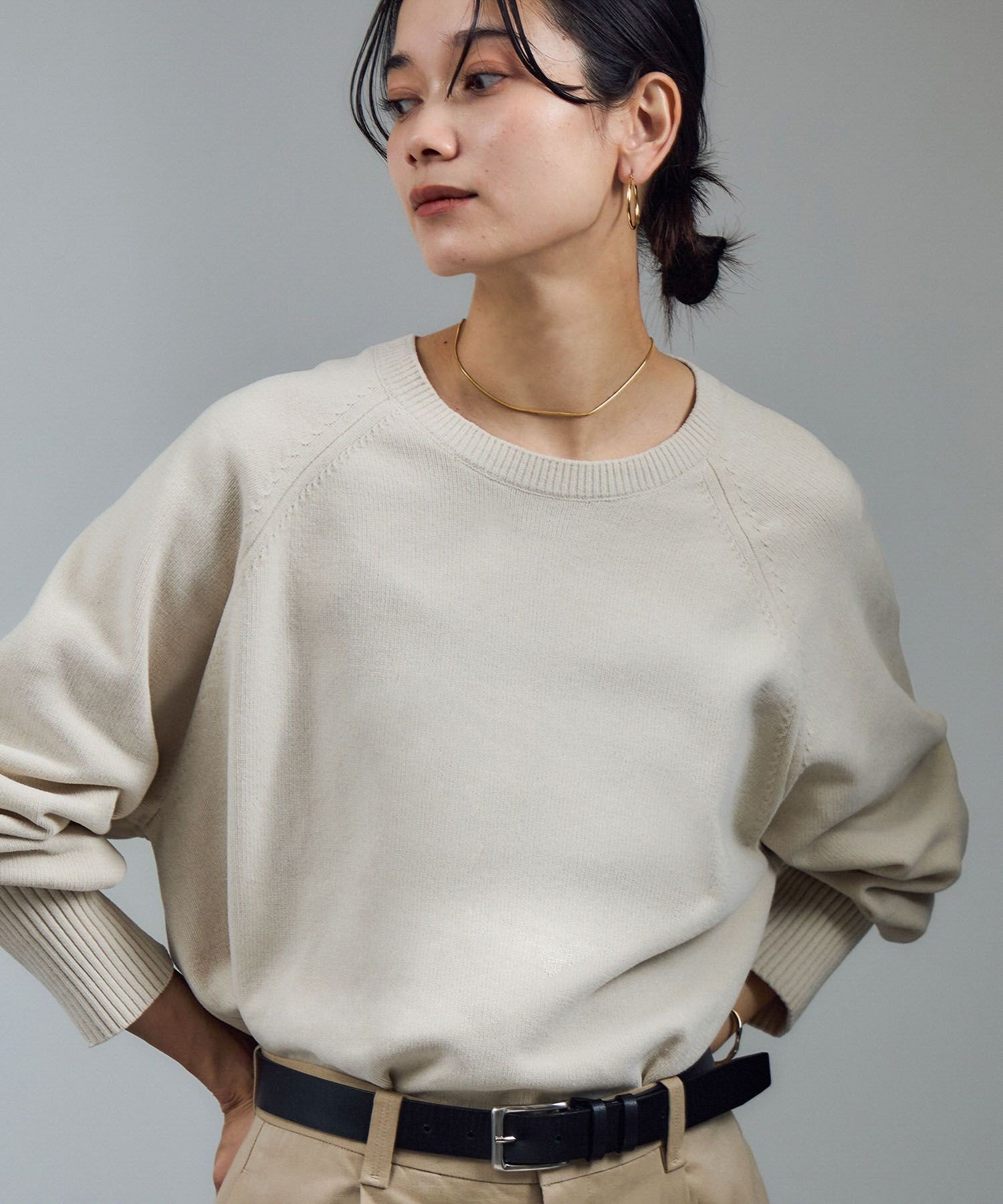 SALON adam et rope'｜クロップドプルオーバー-CreamyCotton