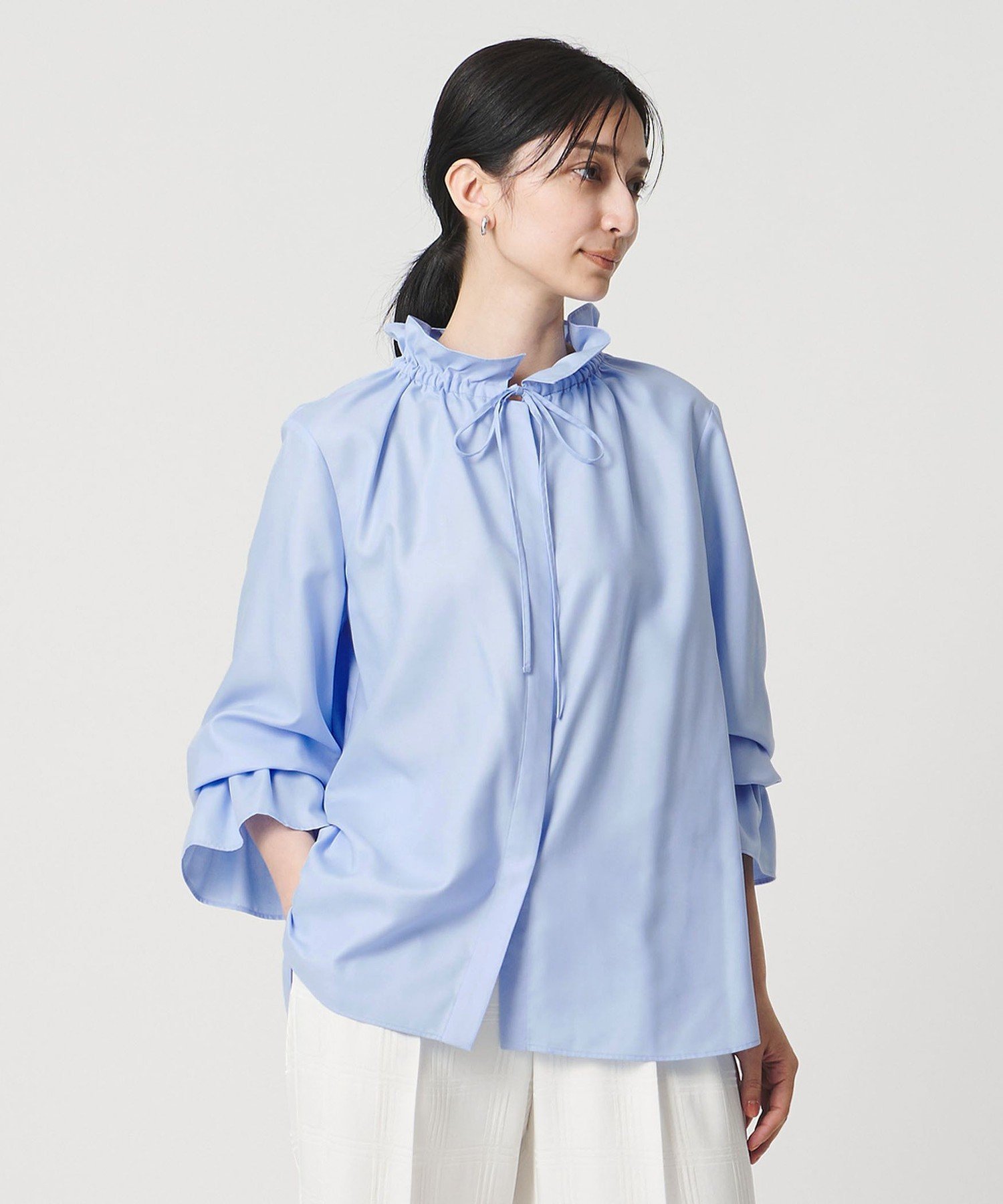 UNITED ARROWS｜フリルカラー フレアスリーブ ブラウス | Rakuten