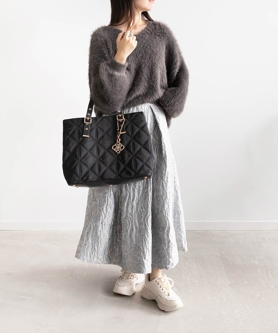 RANDA｜2WAY ベルトハンドルキルティングトートバッグ | Rakuten