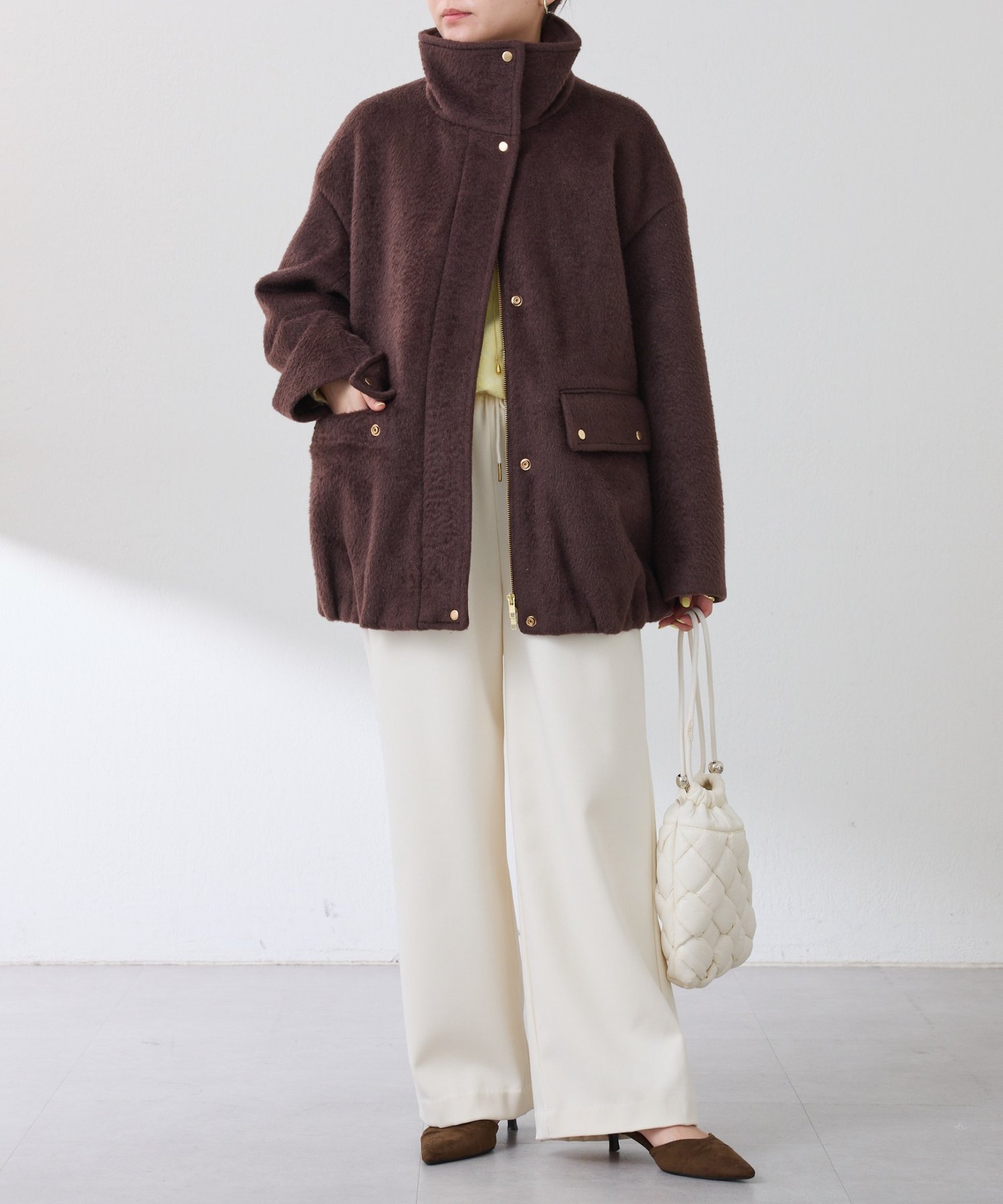 COLLAGE GALLARDAGALANTE｜シャギースタンドコート | Rakuten Fashion