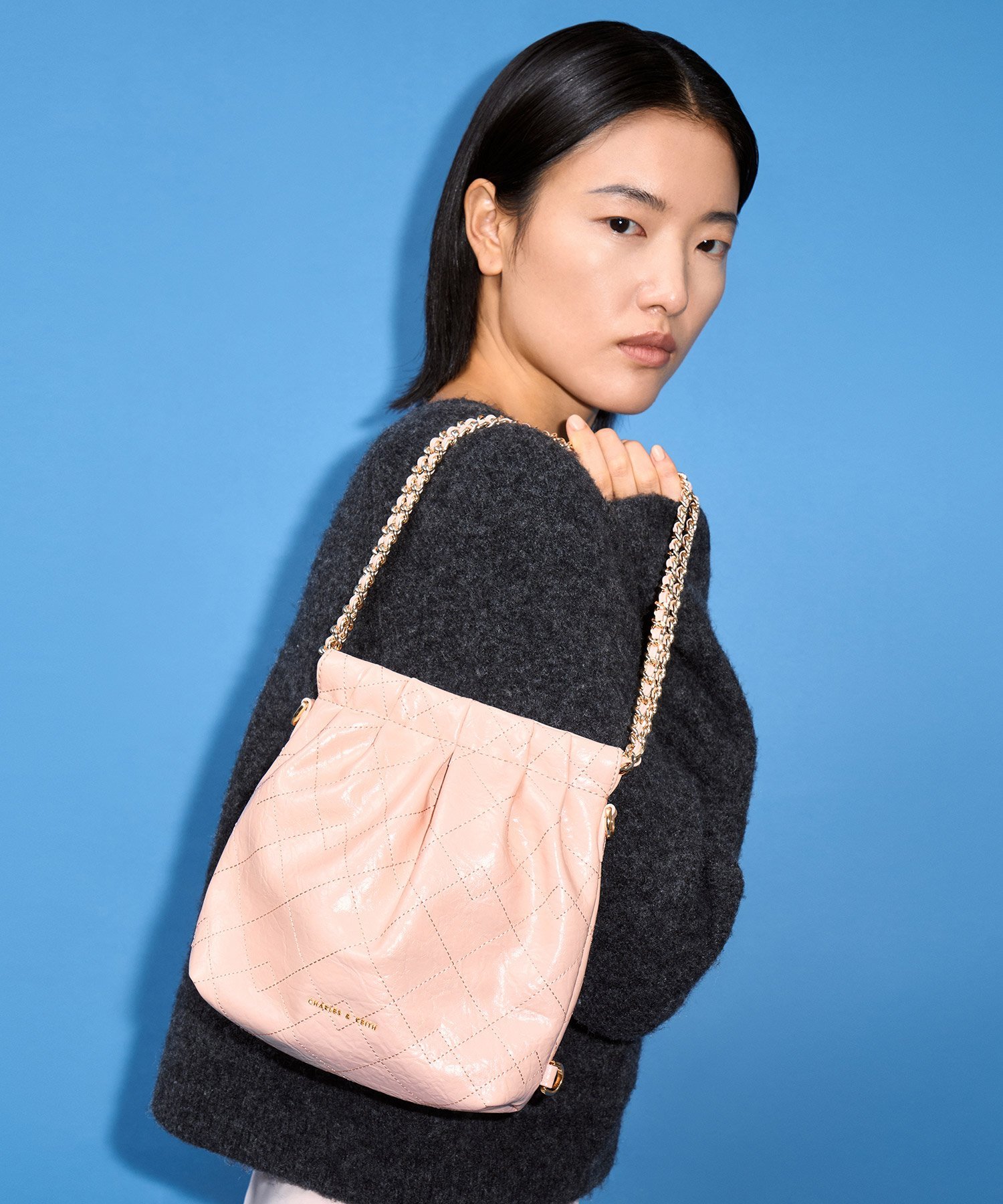 CHARLES & KEITH｜Duo ドゥオ チェーンハンドルツーウェイバックパック