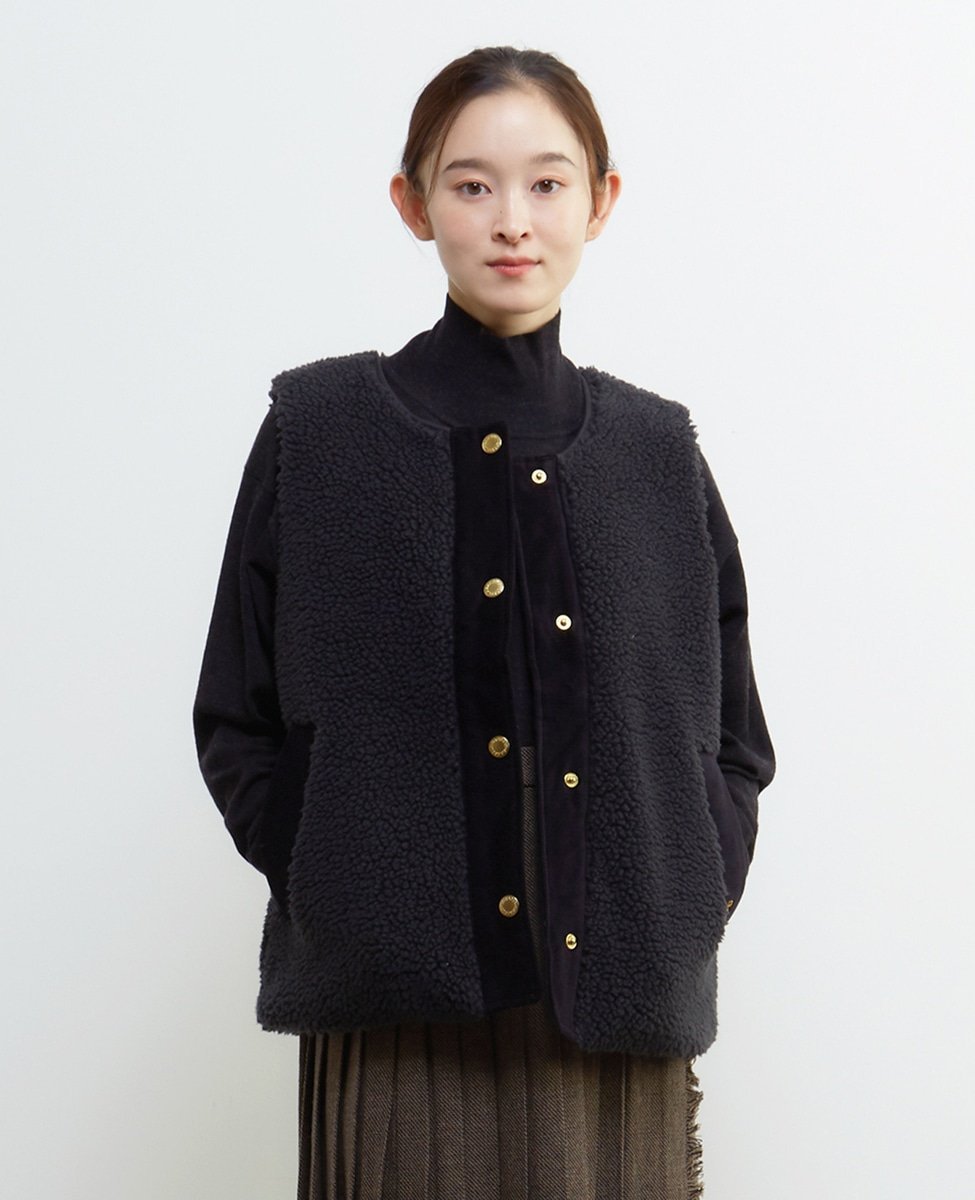 MELROSE CLAIRE｜【Barbour/バブアー】ボアベスト | Rakuten Fashion
