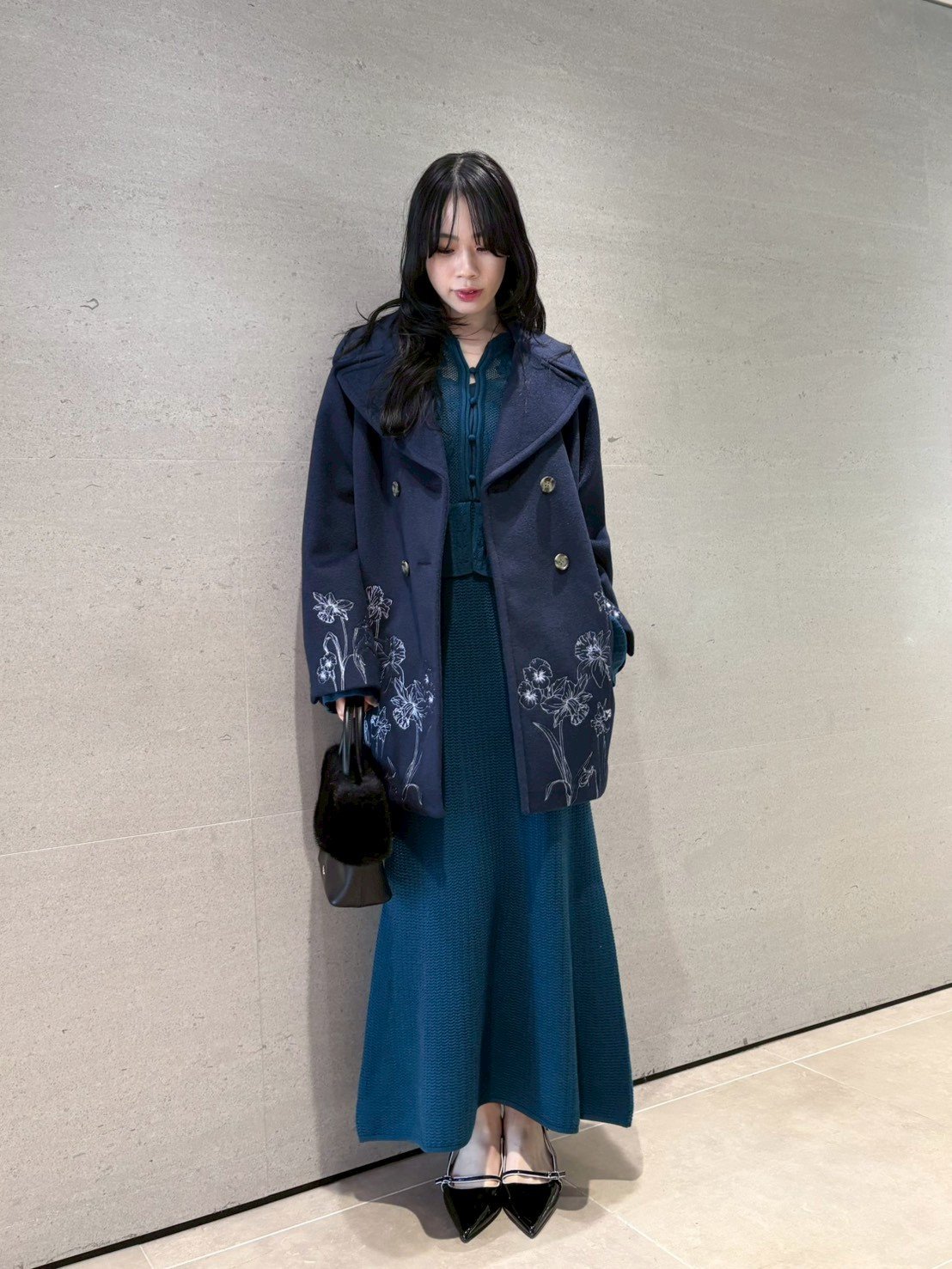 LILY BROWN｜エンブロイダリーコクーンコート | Rakuten Fashion(楽天