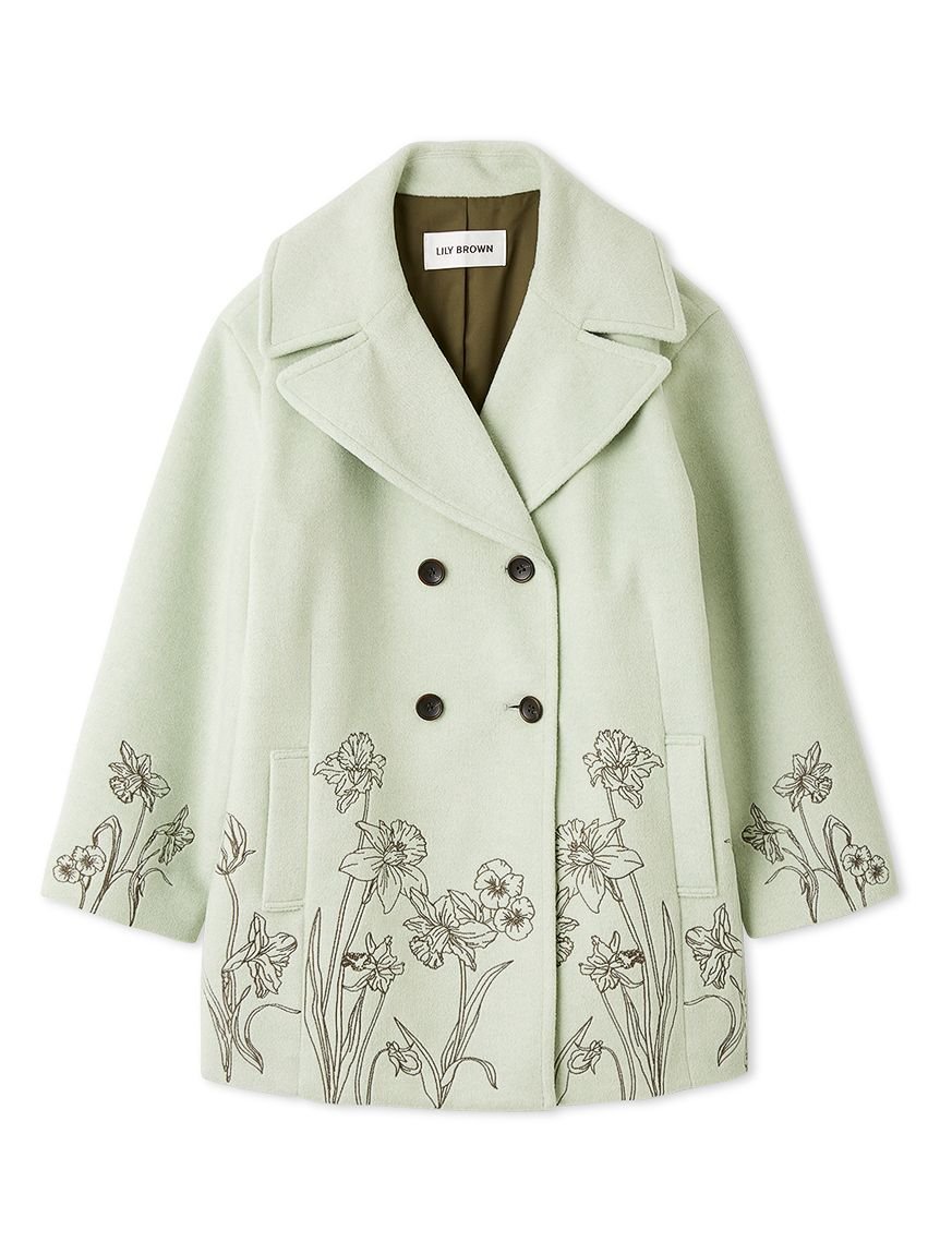 LILY BROWN｜エンブロイダリーコクーンコート | Rakuten Fashion(楽天
