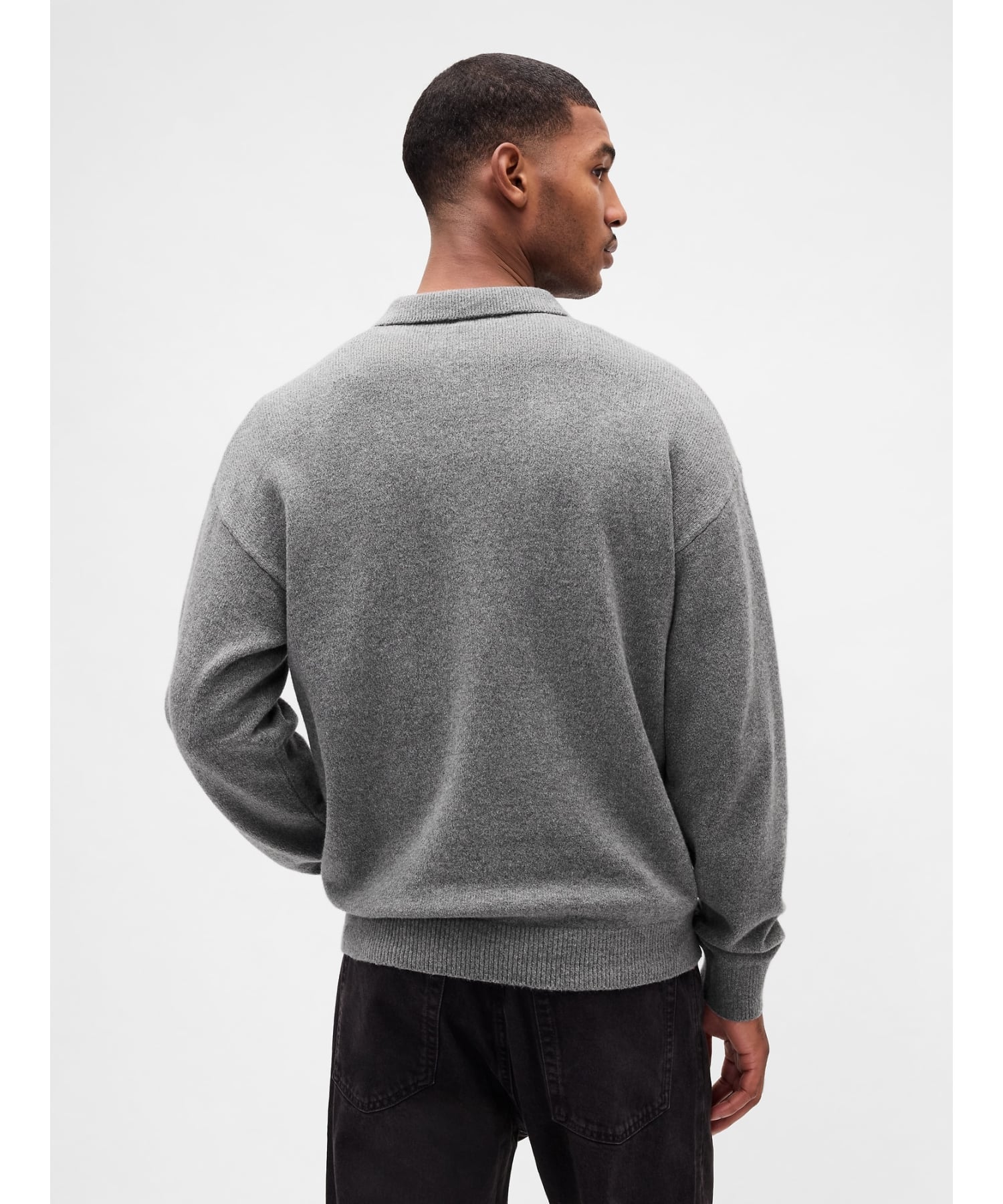GAP｜(M)CashSoft カシミヤタッチ リラックスフィット ポロセーター