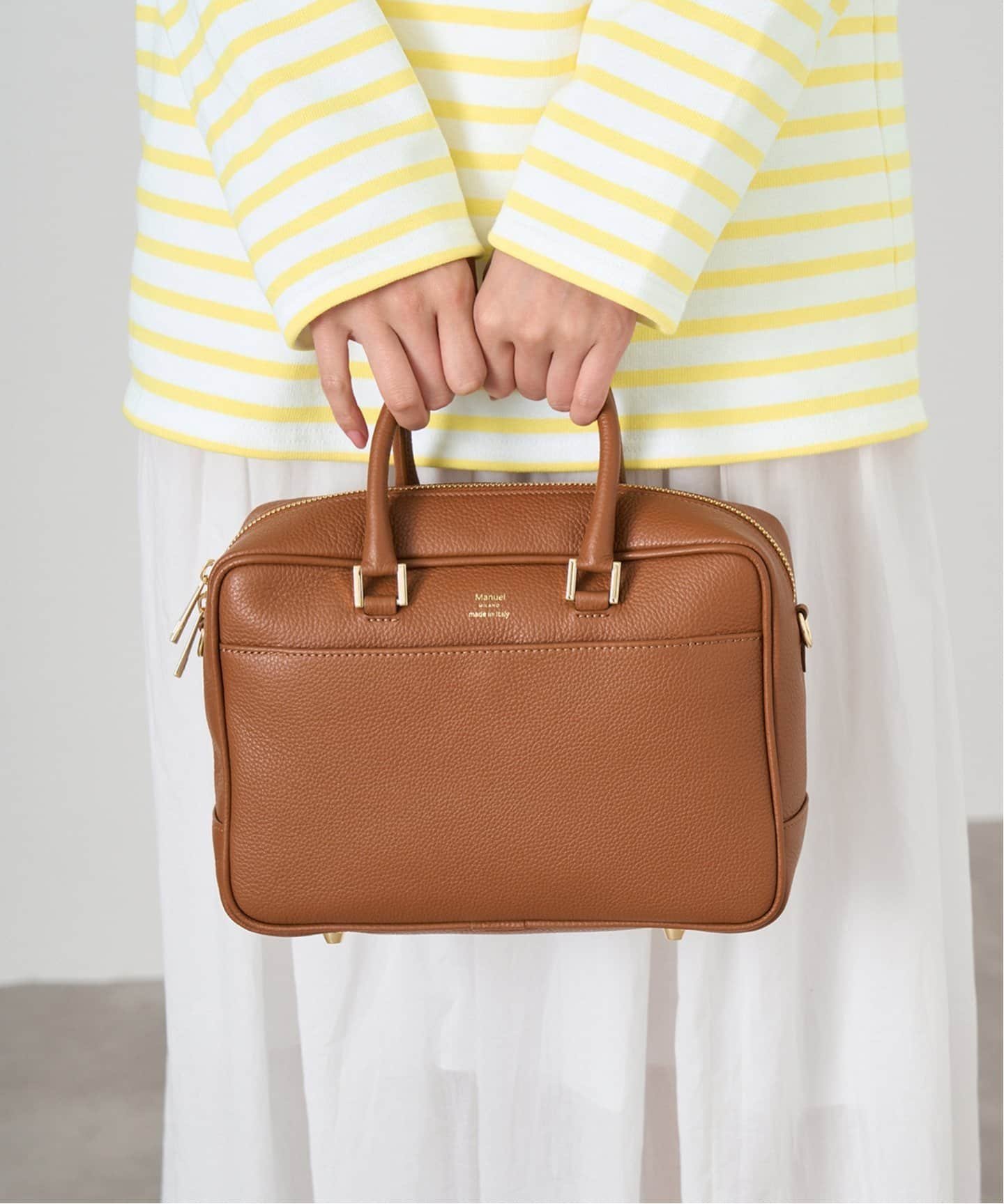 2024 イエナ マニュエルミラノ レザーバッグ ショルダー グレー Manuel