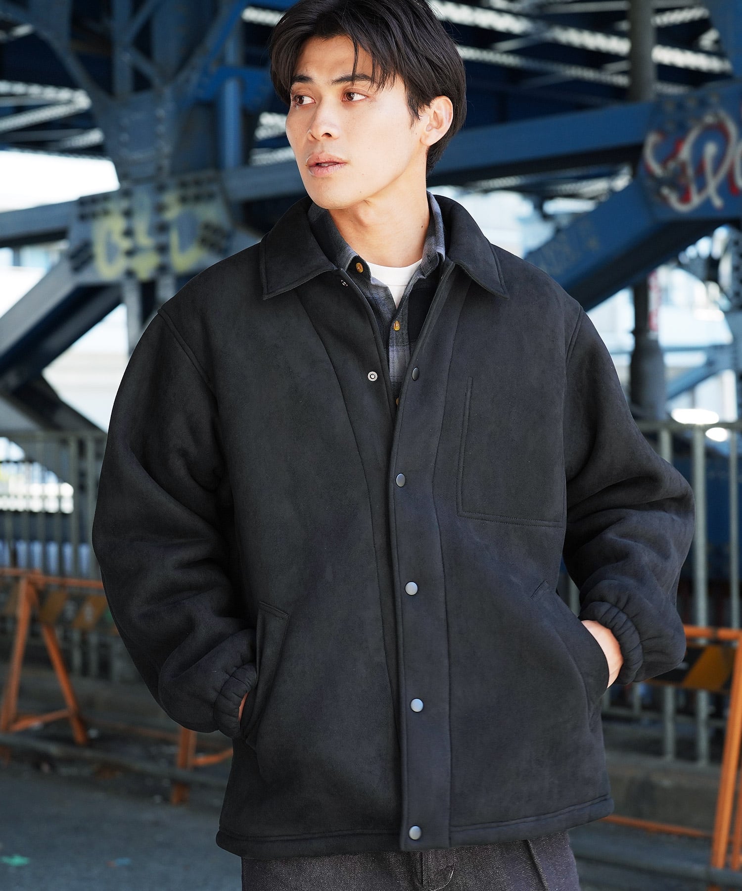 JIGGYS SHOP｜裏ボア フェイクムートン コーチジャケット | Rakuten